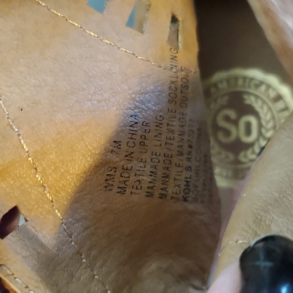 SO-  Lace Up Cut Out Block Heels Cage Sandal Brown Faux Suede Boho NEW! Sz.7 - Picture 5 of 7